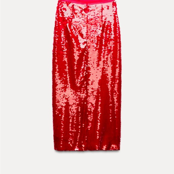 ZARA WOMAN COLLECTION Sequin pencil skirt Size L. NWT - Picture 6 of 10